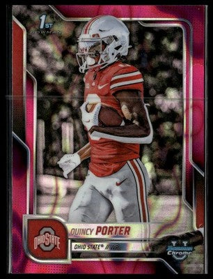 2025 Bowman University Chrome #95 Quincy Porter Fuchsia
