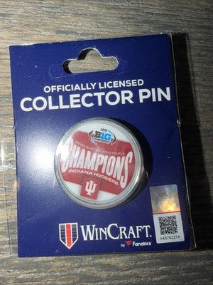 2025 BIG Ten 10 Champions Indiana Hoosiers Pin 2026 CFP Playoff Rose Bowl