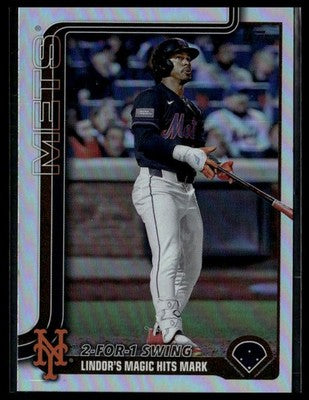 2025 Topps Update #US290 2-For-1 Swing (Francisco Lindor) Foil