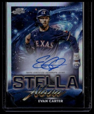 2025 Topps Chrome Cosmic #SNA-EC Evan Carter Stella Nova Autographs