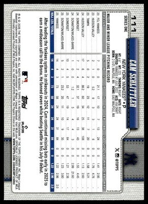 2026 Topps #111 Cam Schlittler