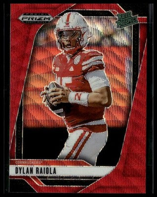 2025 Panini Prizm Draft Picks #158 Dylan Raiola Prizms Ruby Wave