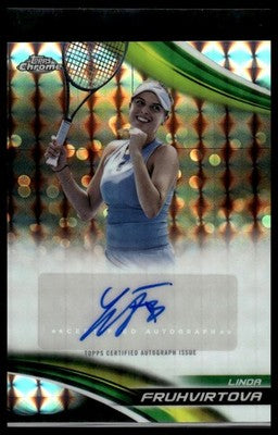 2025 Topps Chrome #CA-LFA Linda Fruhvirtova Chrome Autographs Geoetric Refractor