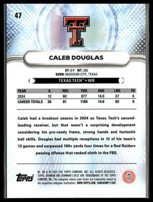 2025 Bowman University Best #47 Caleb Douglas