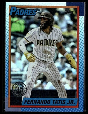 2025 Topps Update #U90-23 Fernando Tatis Jr. 1990 Topps Baseball 35th Pink Foil