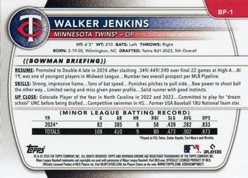 2025 Bowman #BP-1 Walker Jenkins Prospects