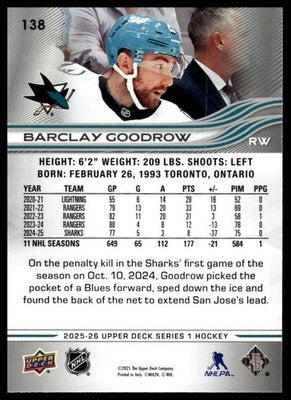 2025-26 Upper Deck #138 Barclay Goodrow