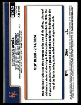 2025 Topps Chrome Update #USC53 Luisangel Acuña