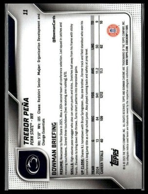 2025 Bowman University Chrome #11 Trebor Peña