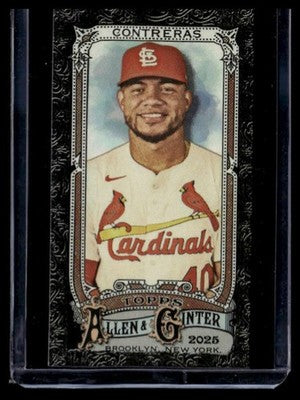 2025 Topps Allen & Ginter #199 Willson Contreras Mini Black Border