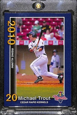2010 Cedar Rapids Kernels Rising Alumni Mike Trout #1 Michael Trout