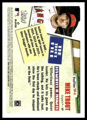 2026 Topps #TP-2 Mike Trout Topps Profiles