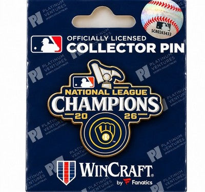 2026 MLB NL Champions Milwaukee Brewers Collector Pin V4 NLCS World Series