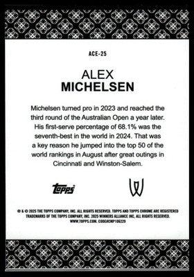 2025 Topps Chrome #ACE-25 Alex Michelsen Aces