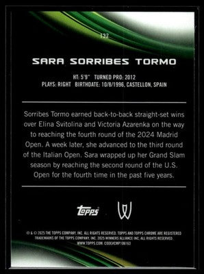 2025 Topps Chrome #132 Sara Sorribes Tormo