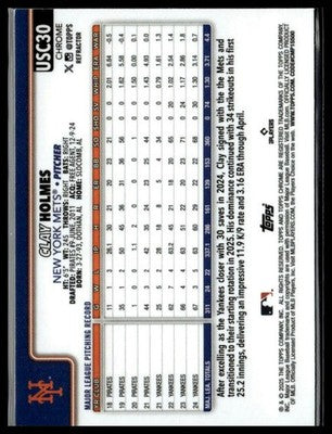2025 Topps Chrome Update #USC30 Clay Holmes