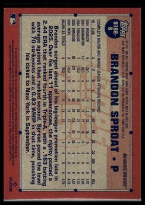 2026 Topps #91B2-8 Brandon Sproat 1991 Topps Baseball 35th (Series Two)