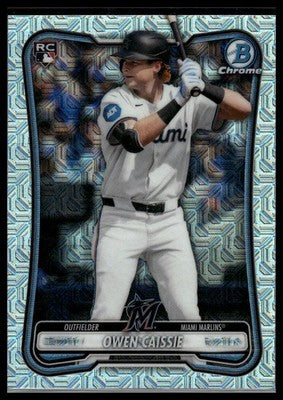 2026 Bowman Chrome #37 Owen Caissie Mega Box Mojo Base Chrome Cards