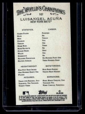 2025 Topps Allen & Ginter #107 Luisangel Acuña Mini Black Border