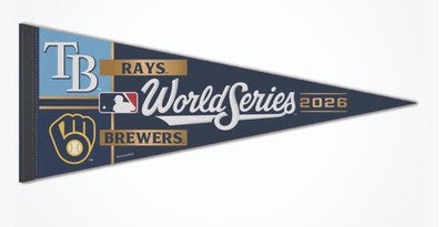 2026 World Series Dueling Milwaukee Brewers vs Tampa Bay Rays Premium Pennant