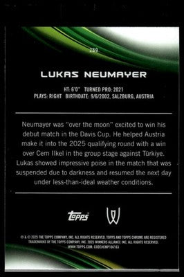 2025 Topps Chrome #269 Lukas Neumayer Prism Refractor
