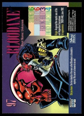 1993 SkyBox Marvel Universe #97 Bloodaxe