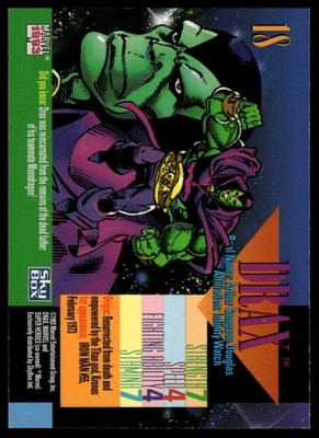 1993 SkyBox Marvel Universe #18 Drax