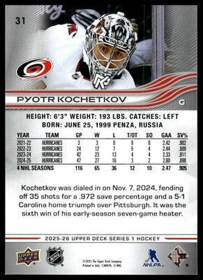 2025-26 Upper Deck #31 Pyotr Kochetkov
