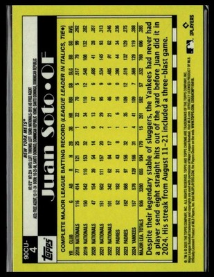 2025 Topps Chrome Update #90CU-4 Juan Soto 1990 Topps Chrome