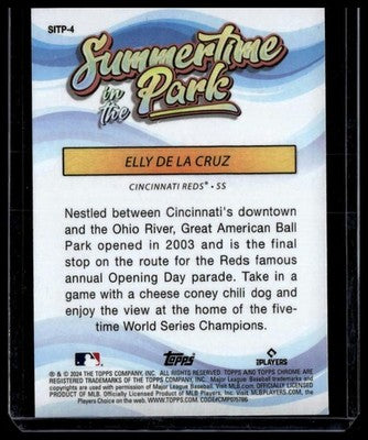 2024 Topps Chrome #SITP-4 Elly De La Cruz Summertime in the Park
