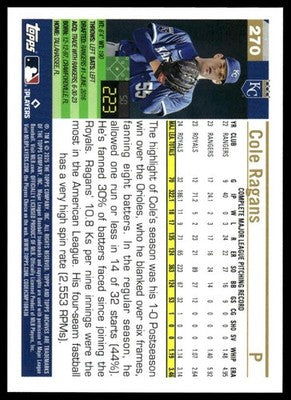 2025 Topps Archives #270 Cole Ragans