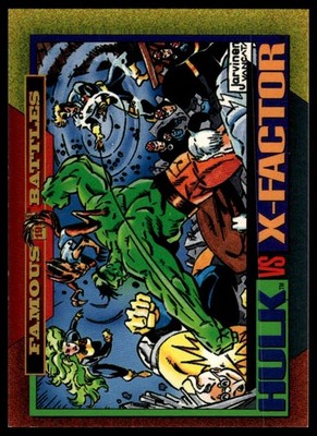 1993 SkyBox Marvel Universe #179 Hulk vs X-Factor