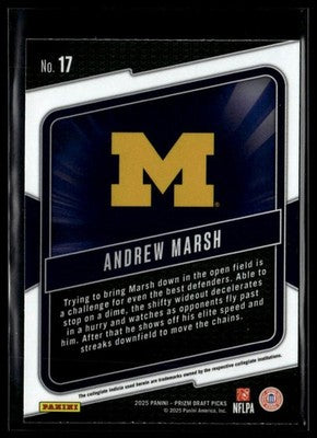 2025 Panini Prizm Draft Picks #17 Andrew Marsh Hype