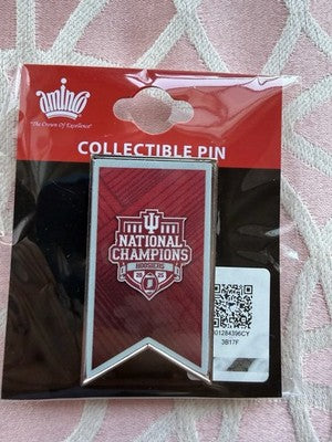 2025 2026 NCAA CFP National Champions Indiana Hoosiers Banner Collector Pin