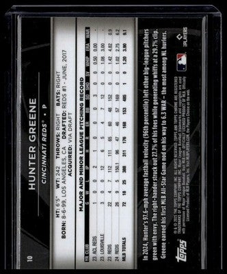 2025 Topps Chrome Black #10 Hunter Greene