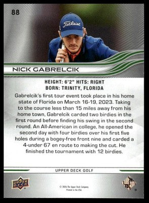 2026 Upper Deck #88 Nick Gabrelcik