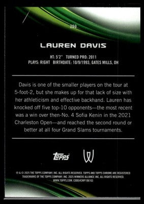 2025 Topps Chrome #260 Lauren Davis Geometric Refractor