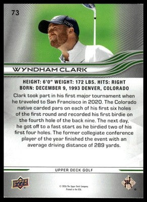 2026 Upper Deck #73 Wyndham Clark