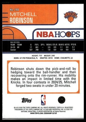 2025-26 Hoops #148 Mitchell Robinson Pixel Burst