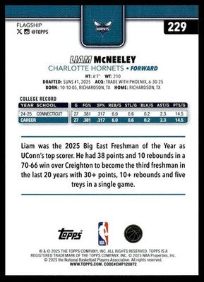2025-26 Topps #229 Liam McNeeley