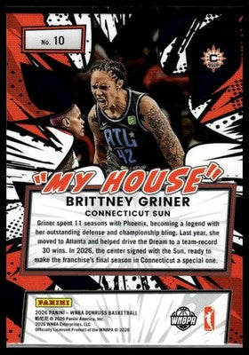 2026 Donruss WNBA #10 Brittney Griner My House