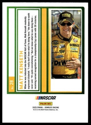 2025 Donruss #28 Matt Kenseth Blue #/199