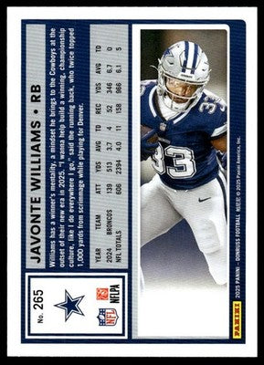 2025 Donruss #265 Javonte Williams
