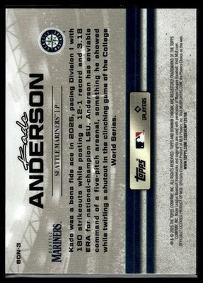 2025 Bowman Draft #BDN-3 Kade Anderson Bowman Draft Night