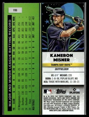 2025 Topps Chrome Cosmic #193 Kameron Misner