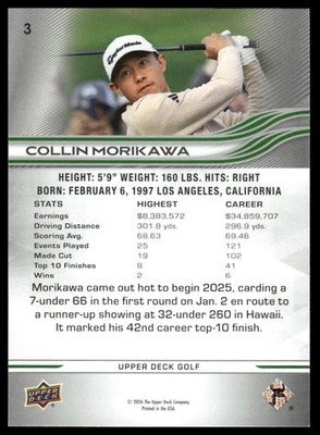 2026 Upper Deck #3 Collin Morikawa