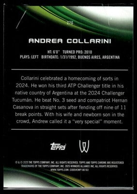 2025 Topps Chrome Sapphire Edition #270 Andrea Collarini