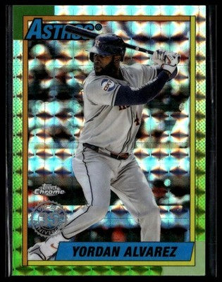 2025 Topps Chrome Update #90CU-7 Yordan Alvarez 1990 Topps Chrome Geometríc
