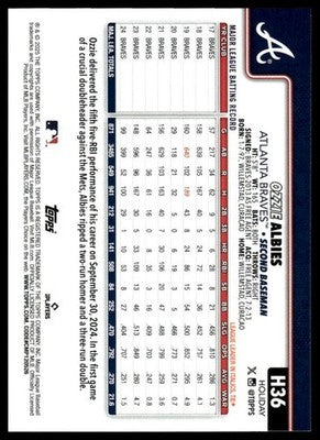 2025 Topps Holiday #H36 Ozzie Albies