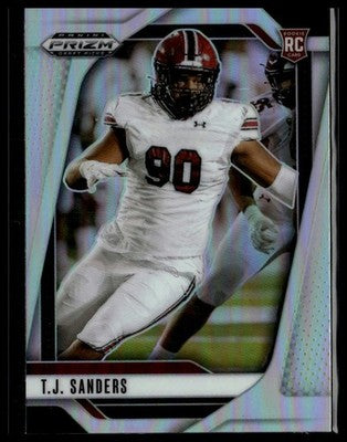 2025 Panini Prizm Draft Picks #112 T.J. Sanders Prizms Silver